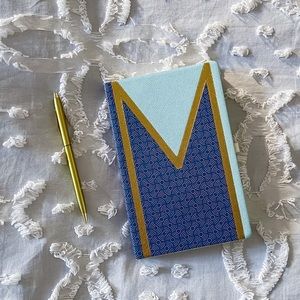 Anthropologie Initial M Journal with Gold Pen, brand new